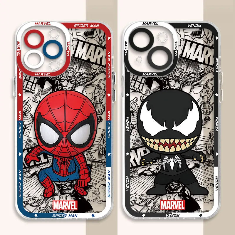 Capa de telefone de silicone Marvel Spider-Man Venom